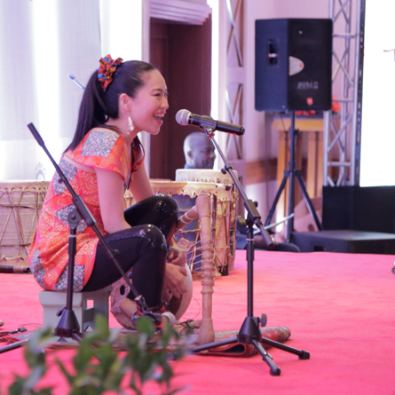 Anyango Nyar Siaya playing her Nyatiti at TICAD IV